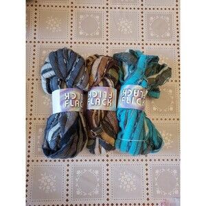 Flick Flack Super Bulky Chunky Yarn Lot Of 3 Acrylic Wool Polyester Blend
